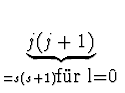 $ \underbrace{j(j+1)}_{= s(s+1) \mbox{fr l=0}}^{}\,$