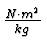 $ {N\cdot m^2 \over kg}$