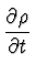 $\displaystyle {{\partial \rho}\over {\partial t}}$