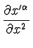 $\displaystyle {\partial x'^{\alpha} \over \partial x^{2}}$