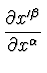 $\displaystyle {\partial x'^{\beta} \over \partial x^{\alpha}}$