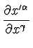 $\displaystyle {\partial x'^{\alpha} \over \partial x^{\gamma}}$