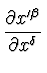 $\displaystyle {\partial x'^{\beta} \over \partial x^{\delta}}$