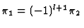 $\pi_1 = (-1)^{l+1} \pi_2$