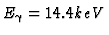 $E_\gamma = 14.4 keV$