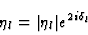 \begin{displaymath}
\eta_l = \vert\eta_l\vert e^{2i\delta_l}
\end{displaymath}