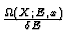 $ {\Omega(X;E,x) \over \delta E}$